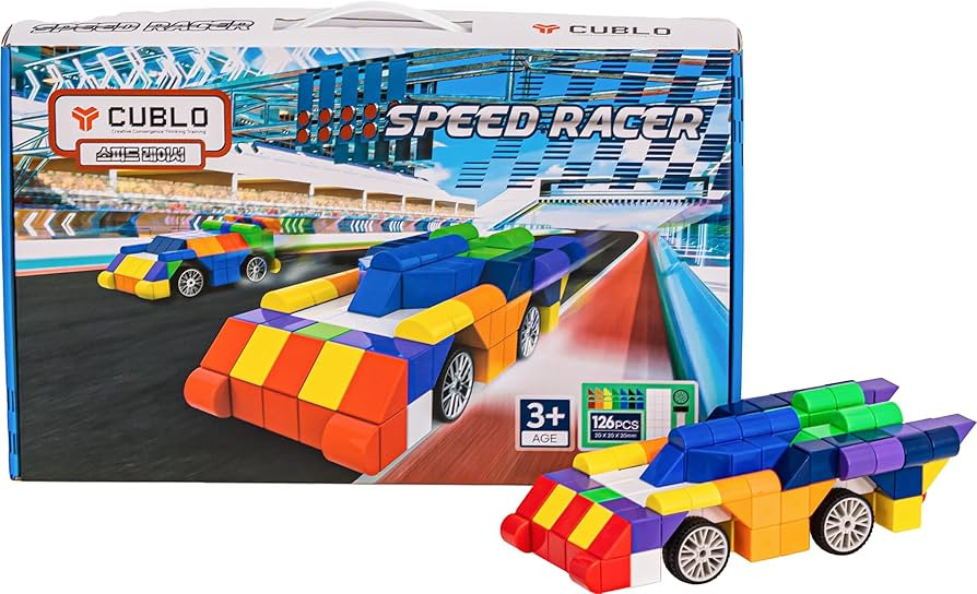Magic Cube Speed Racer, Magnetic Blocks in Square, Triangular and Semicircular Shape and Panel Bl... | Amazon (US)