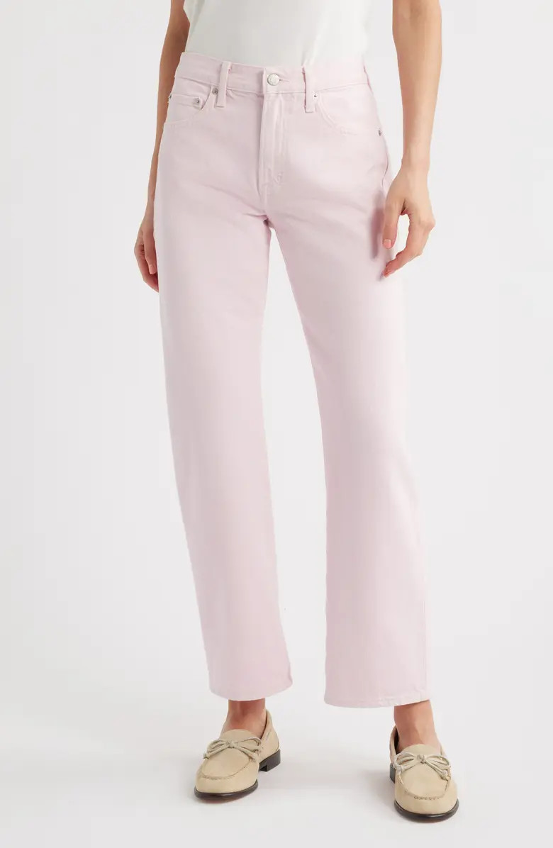 Lexi Mid Rise Bowed Straight Leg Jeans | Nordstrom