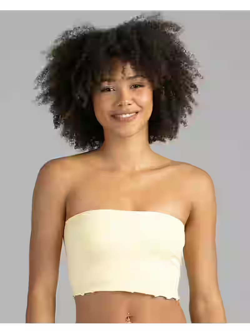 No Boundaries Women's Ruffle Bandeau, Sizes XS-3XL | Walmart (US)