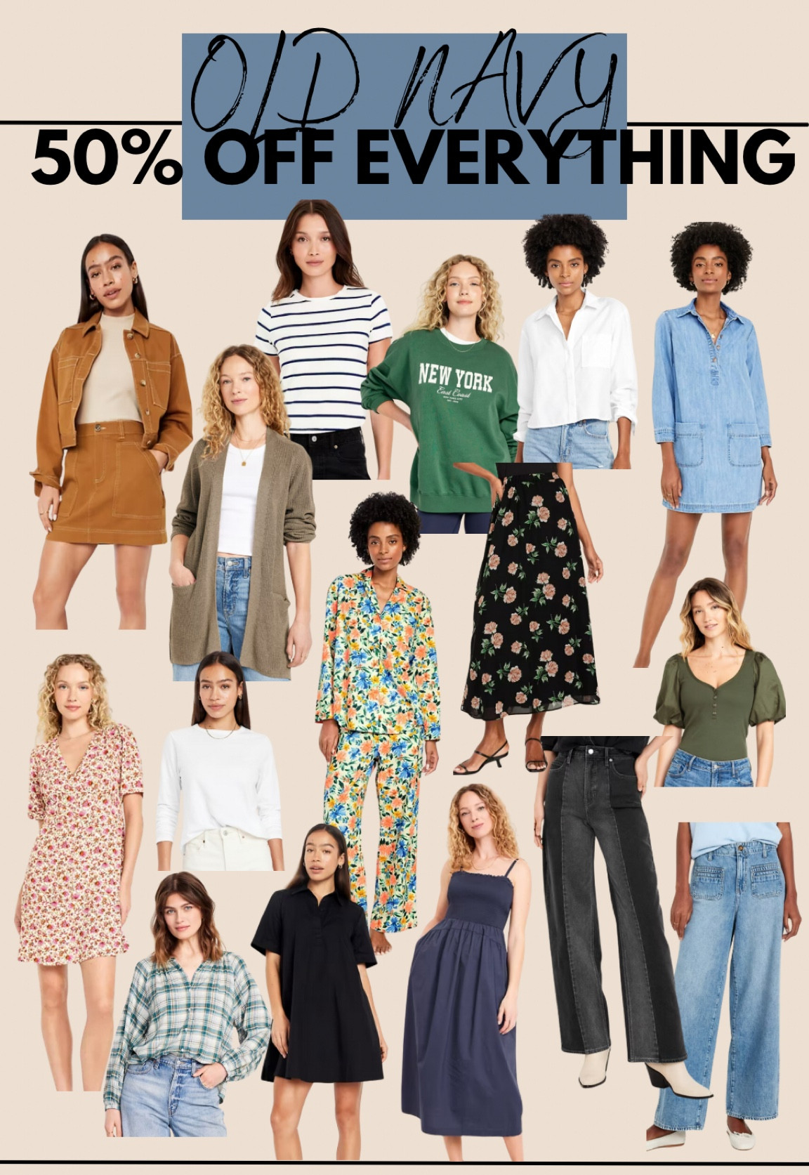 Old Navy 50% off new arrivals and everything else! 

#LTKStyleTip #LTKFindsUnder50 #LTKSaleAlert