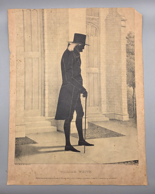 ANTIQUE SILHOUETTE PRINT LITHOGRAPH of William White 1844 EB & EC Kellogg | eBay US