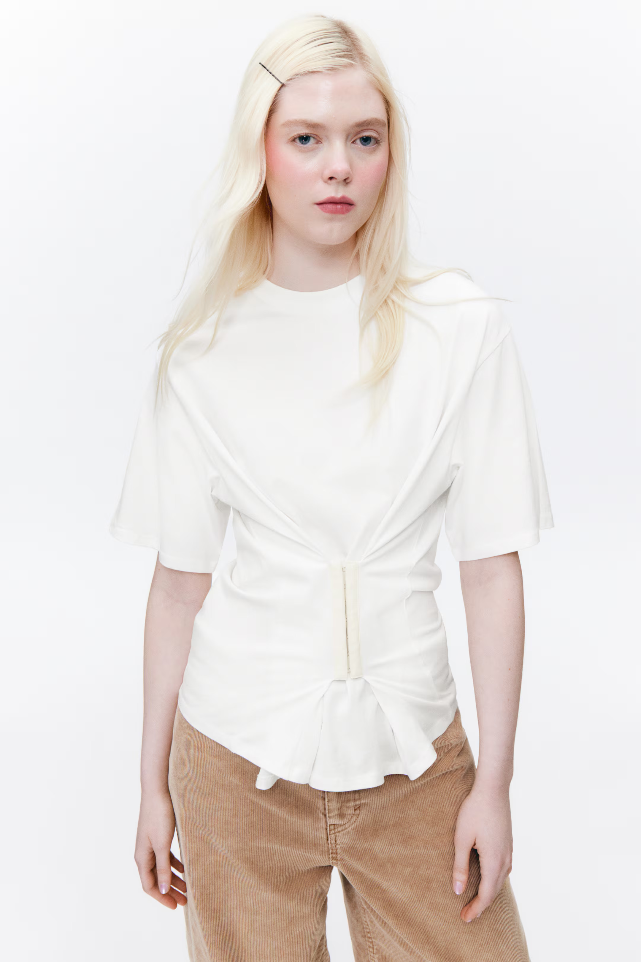 Short-Sleeved Cinched Top | H&M (UK, MY, IN, SG, PH, TW, HK)