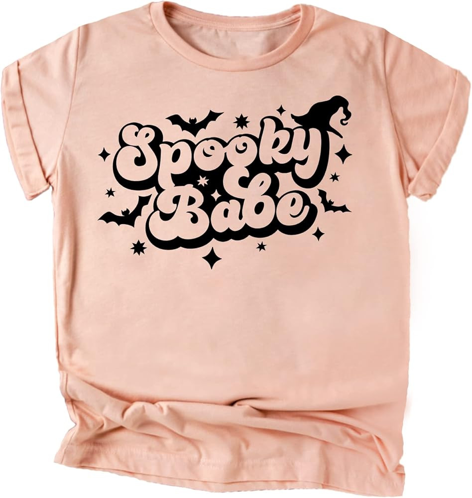 Olive Loves Apple Spooky Babe Retro Spiderweb Shirt for Baby and Toddler Youth Girls Halloween an... | Amazon (US)