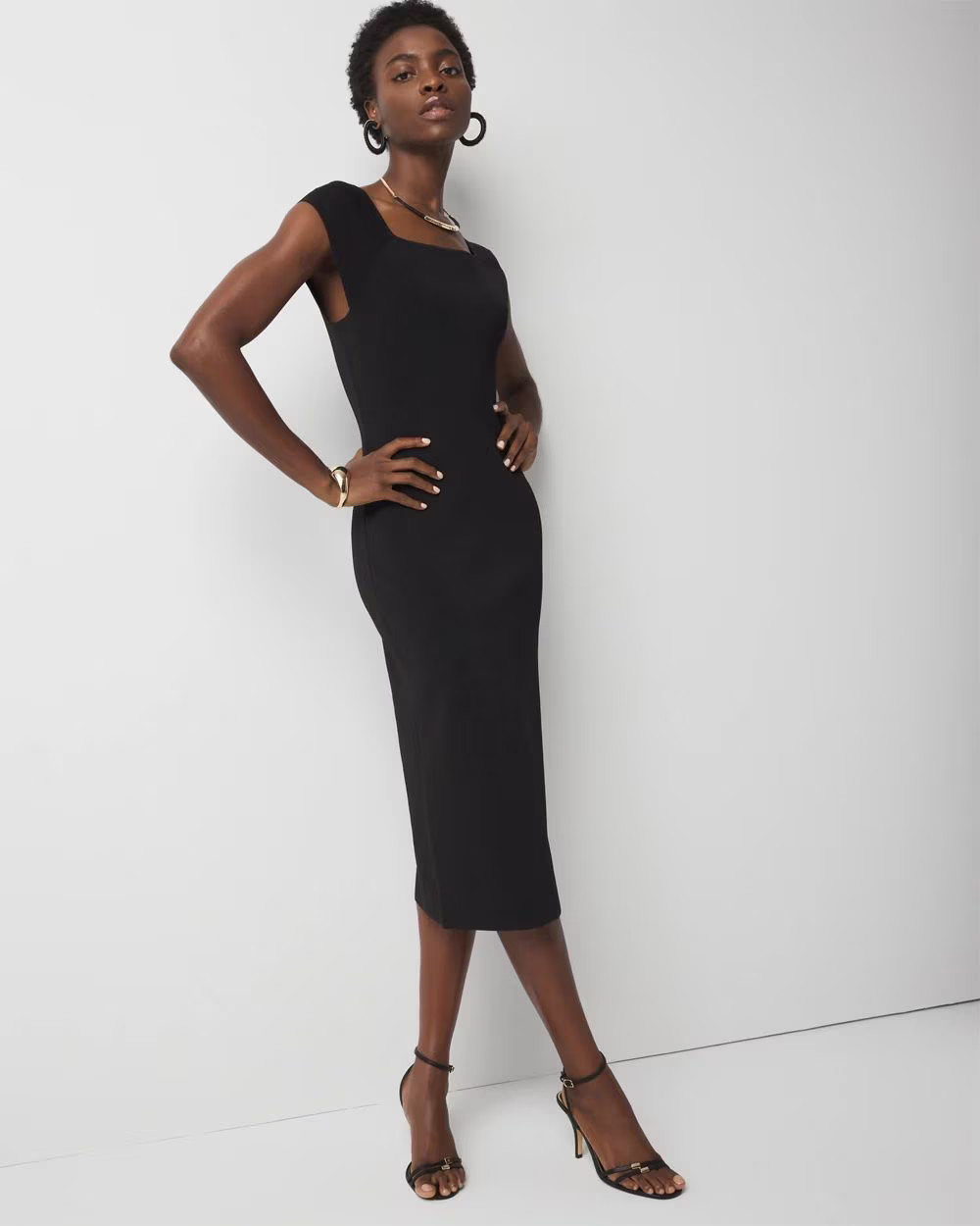 WHBM FORME™ Ribbed Stretch Sweater Dress | White House Black Market