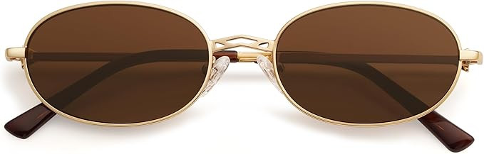 Appassal Retro Oval Sunglasses for Women Men Trendy Designer 90s Vintage Y2k Sunnies AP3662 | Amazon (US)