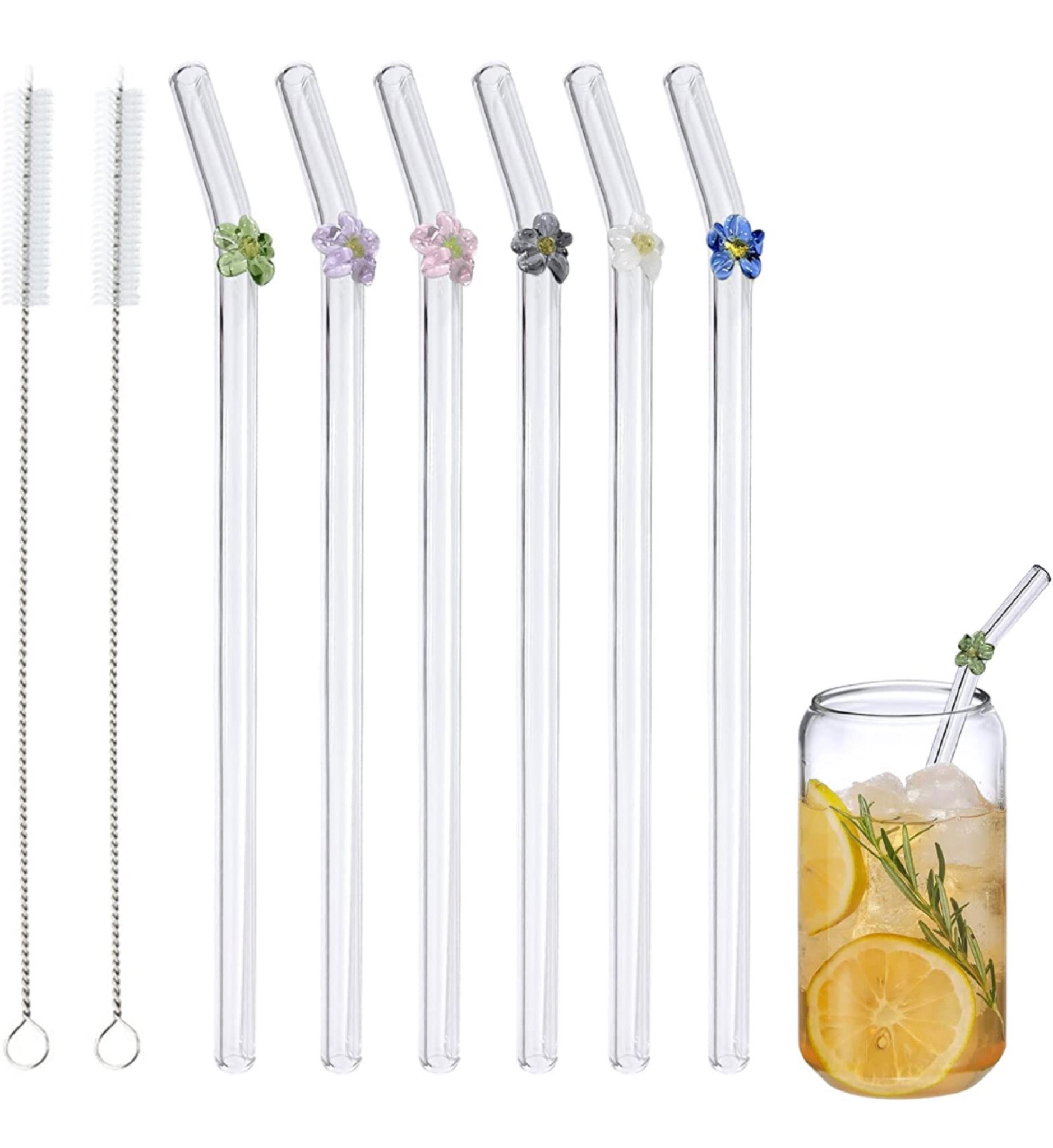 Flower glass straws.

#LTKhome #LTKFind #LTKunder50