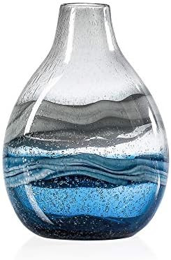 Amazon.com: Torre & Tagus Andrea Hand Blown Swirl Glass Bulb Vase for Home Decor Living Room Cent... | Amazon (US)