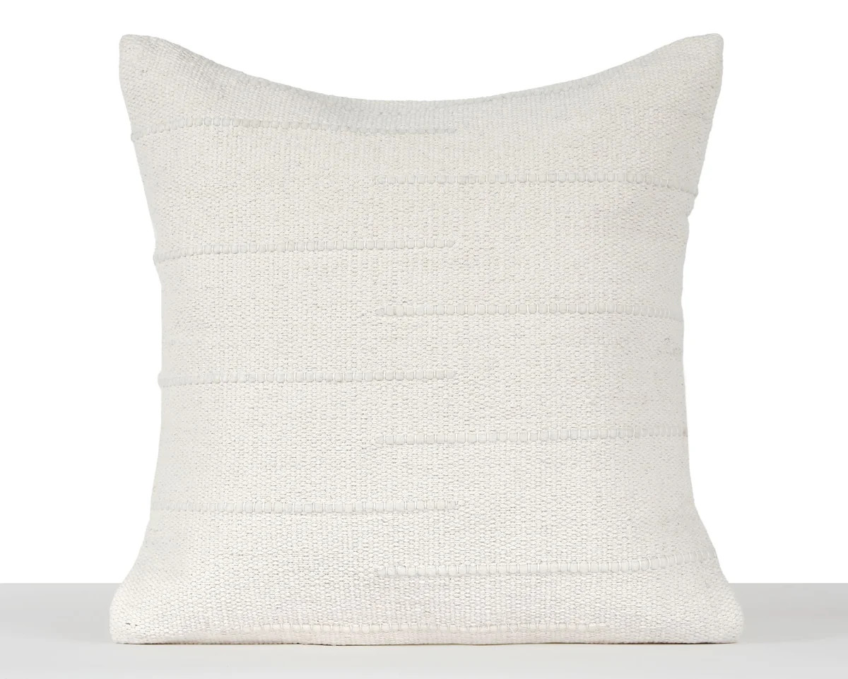 Astor, Boho Handwoven Ivory Pillow Cover | Coterie, Brooklyn