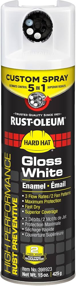 Rust-Oleum Hard Hat High Performance Custom Spray 5-in-1 Enamel | 5 Adjustable Spray Patterns | F... | Amazon (US)