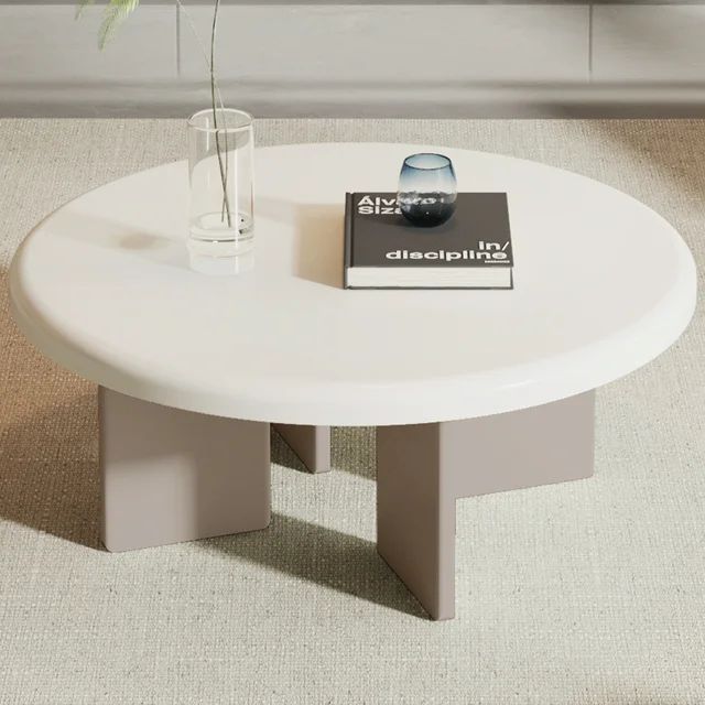 Guyii 31.49" Modern Coffee Table, White Round Coffee Table, Center Coffee Table, Small End Table ... | Walmart (US)