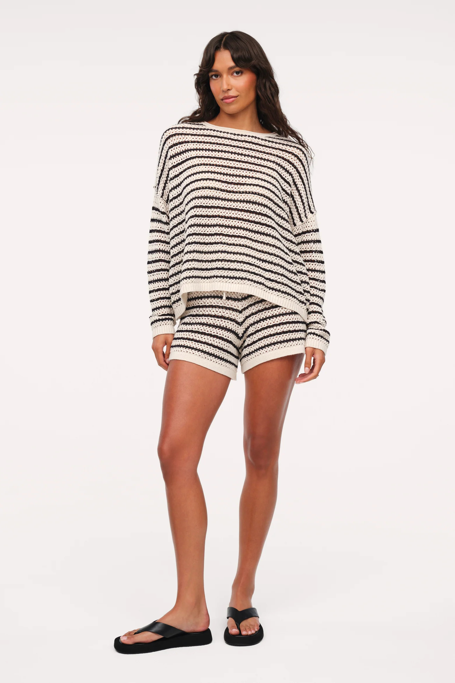 Cotton Crochet Sweater Short | nuuds