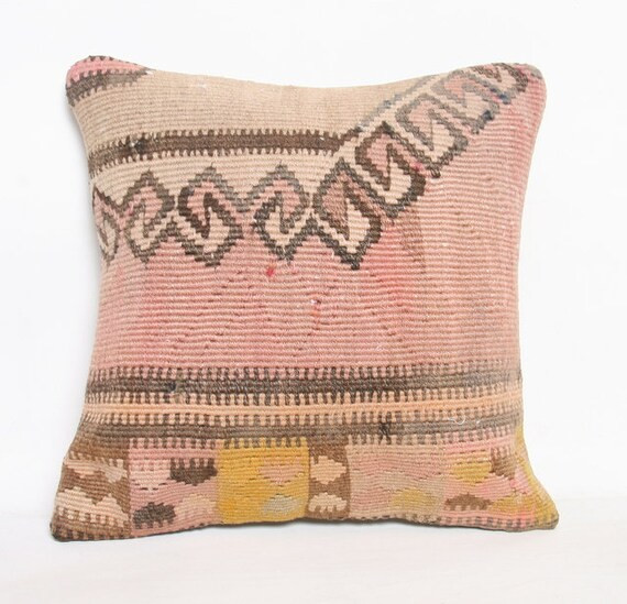 kilim pillow ,Primitive Pillow ,Sofa Seat,colorfull ,cushion knitted throw, 40x40 pillow,16x16 inch, | Etsy (US)