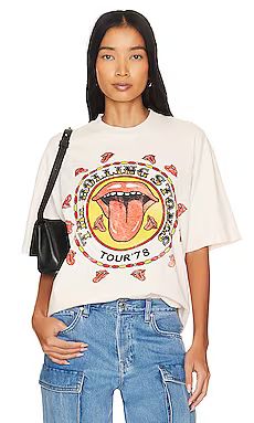 SIXTHREESEVEN The Rolling Stones Tour T-Shirt in Washed White from Revolve.com | Revolve Clothing (Global)