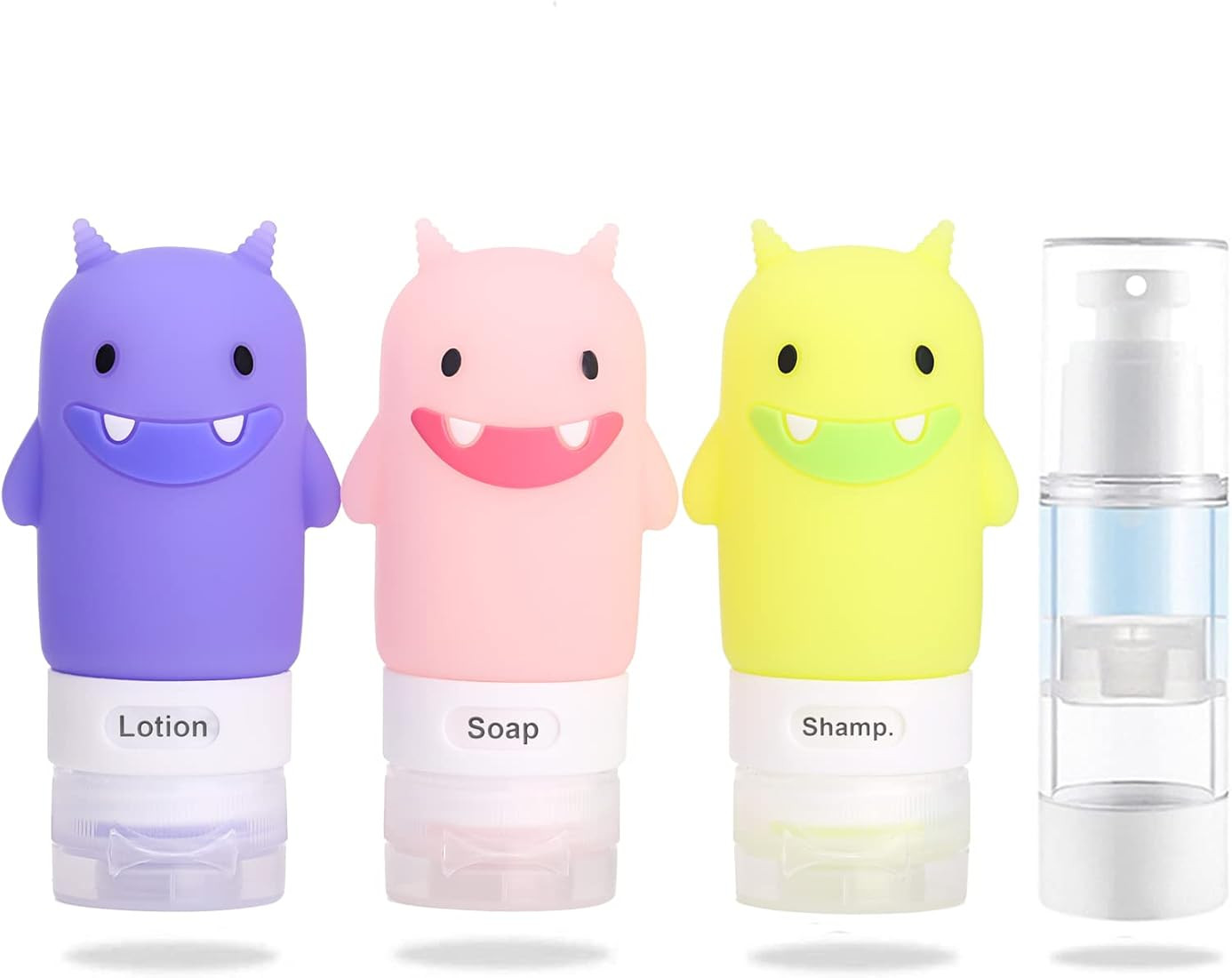 Heicat 4Pcs Travel Bottles Set for Liquids, TSA Approved Leak Proof Silicone Cosmetic Travel Cont... | Amazon (US)