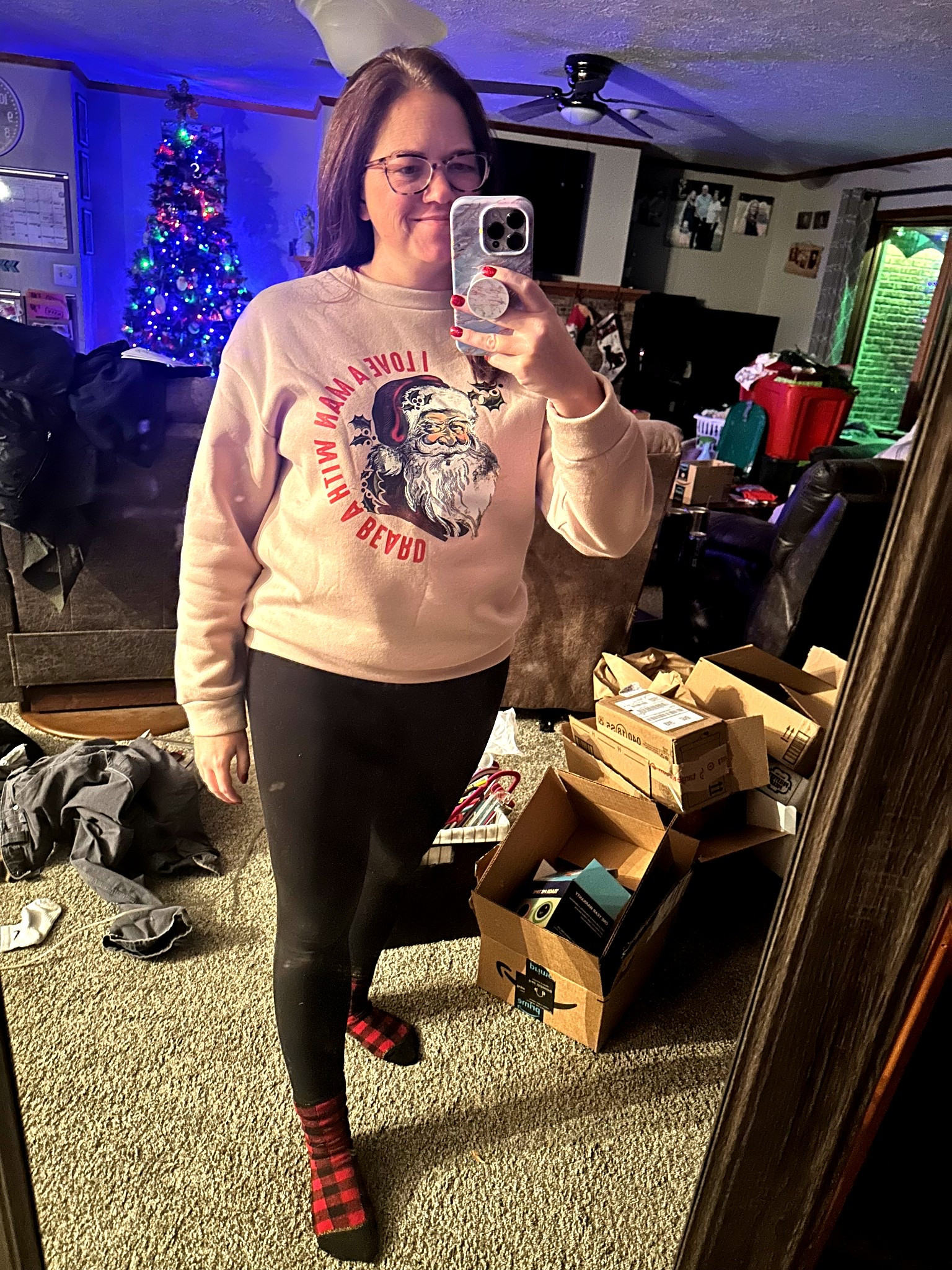 Ignore the chaotic Christmas mess!
Here’s my Christmas outfit of the day.
Amazon outfit
Christmas outfit 
Comfy outfit
Casual outfit
Leggings outfit
Everyday outfit

#LTKFindsUnder50 #LTKSeasonal #LTKHoliday