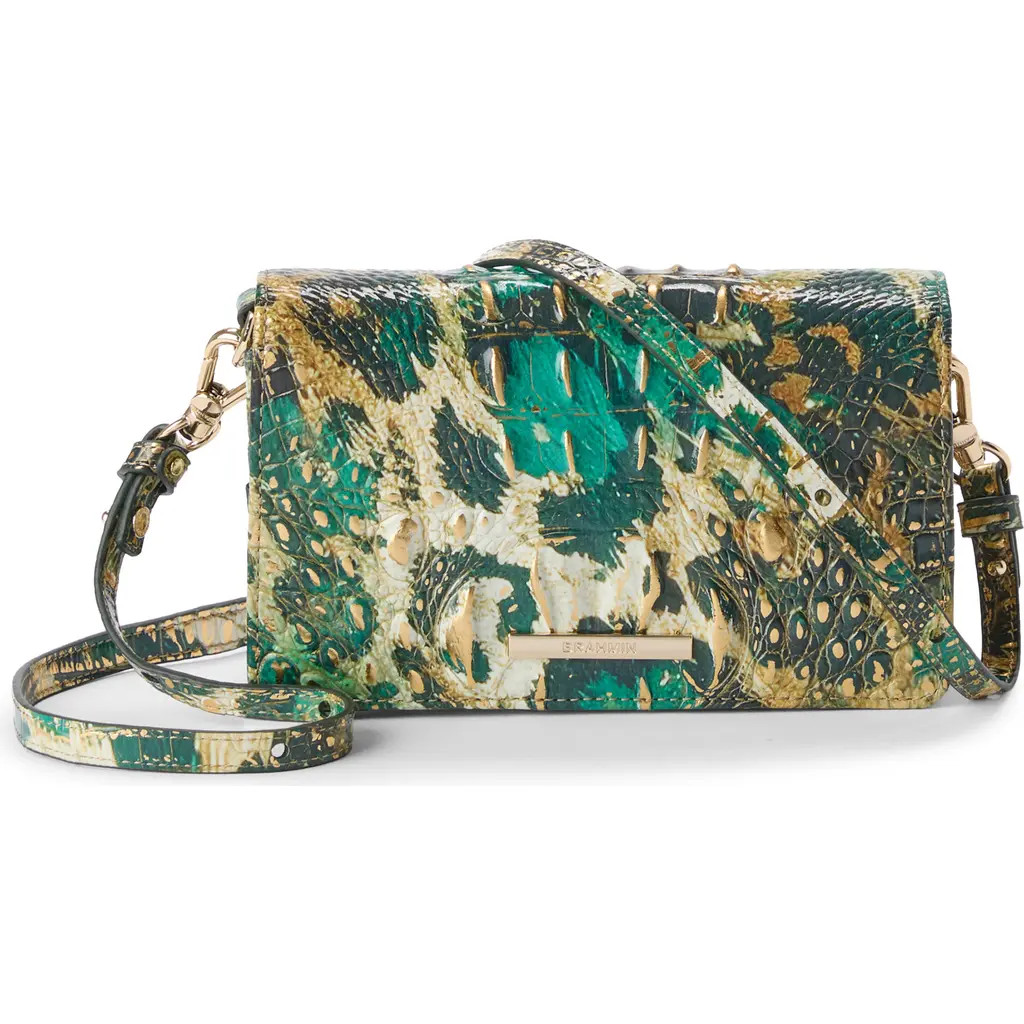 Brahmin Minuette Croc Embossed Leather Crossbody Bag in Roaring at Nordstrom | Nordstrom
