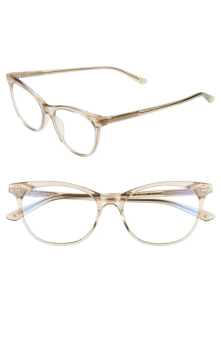 Jade 51mm Blue Light Blocking Cat Eye Glasses | Nordstrom