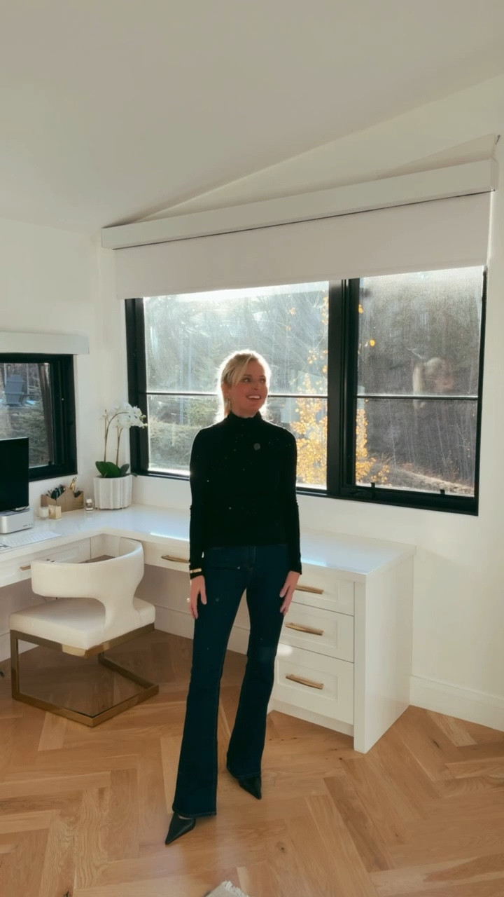 These bootcut jeans are the perfect combination of comfortable, timeless, and supremely flattering. These are mid-rise, which can sometimes feel better than high-rise (depending on your body shape and tummy), and the slim bootcut shape balances the hips beautifully. They also add the illusion of curves to my rectangle body shape, which I LOVE. If you’re only planning to buy one pair of jeans this season, choose these. You’ll find yourself reaching for them constantly. Fit runs true to size. ~Erin xo

#LTKHoliday #LTKootd #LTKgrwm