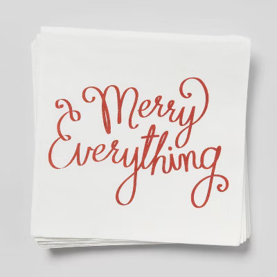20ct Paper Merry Everything Beverage Napkins - Threshold™ | Target