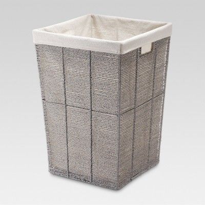 Square Twisted Paper Rope Laundry Hamper - Gray - Threshold™ | Target