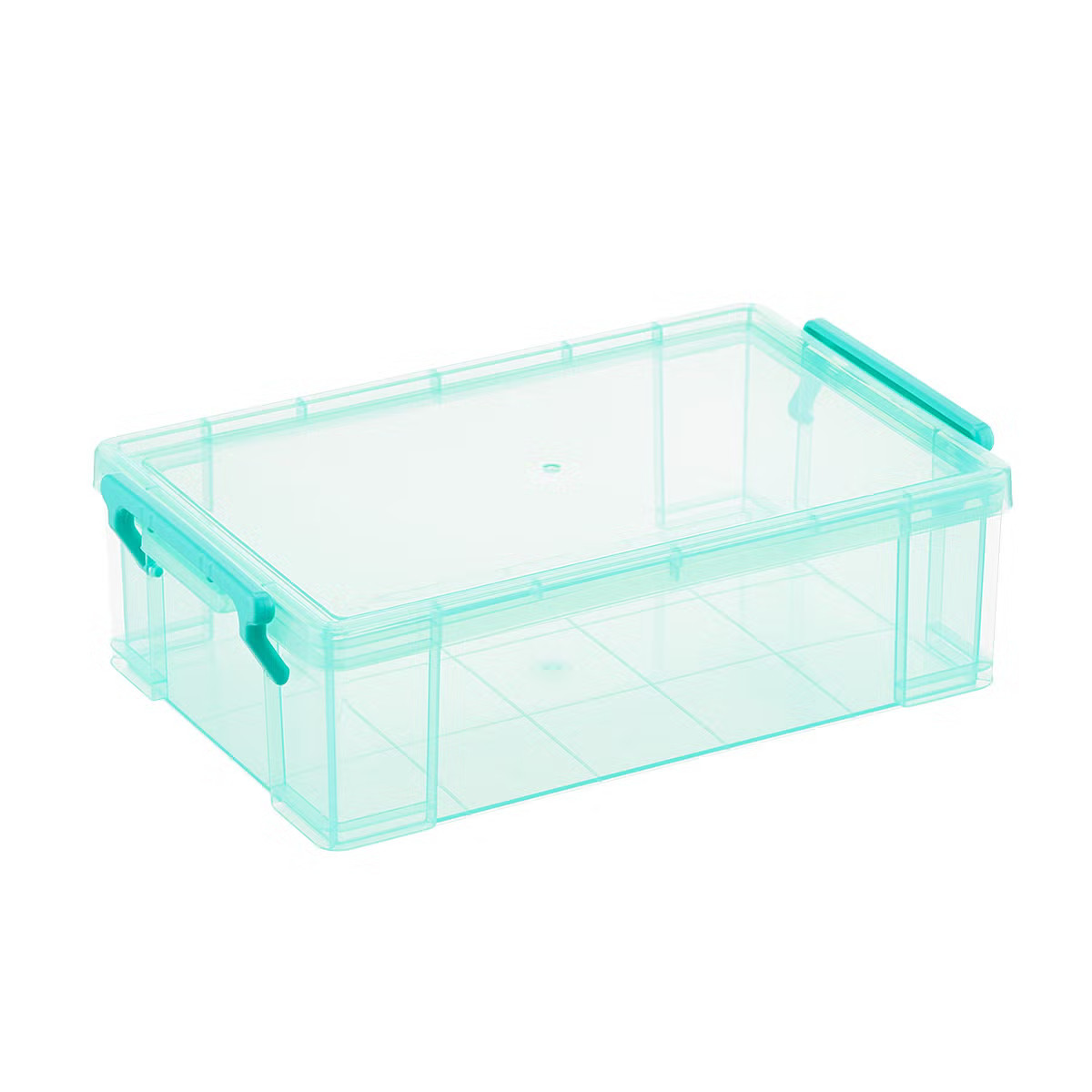 Large Storage Latch Box Aqua | The Container Store