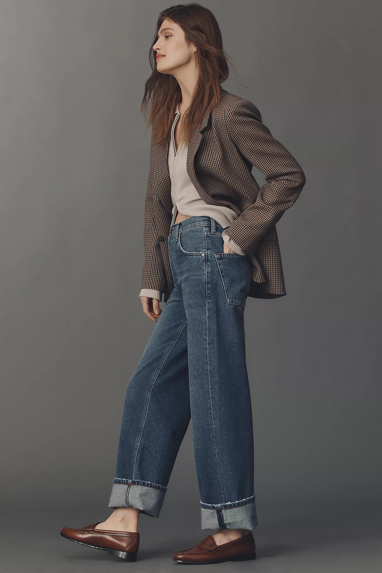 Pilcro Baggy Beau Boyfriend Mid-Rise Relaxed Jeans | Anthropologie (US)