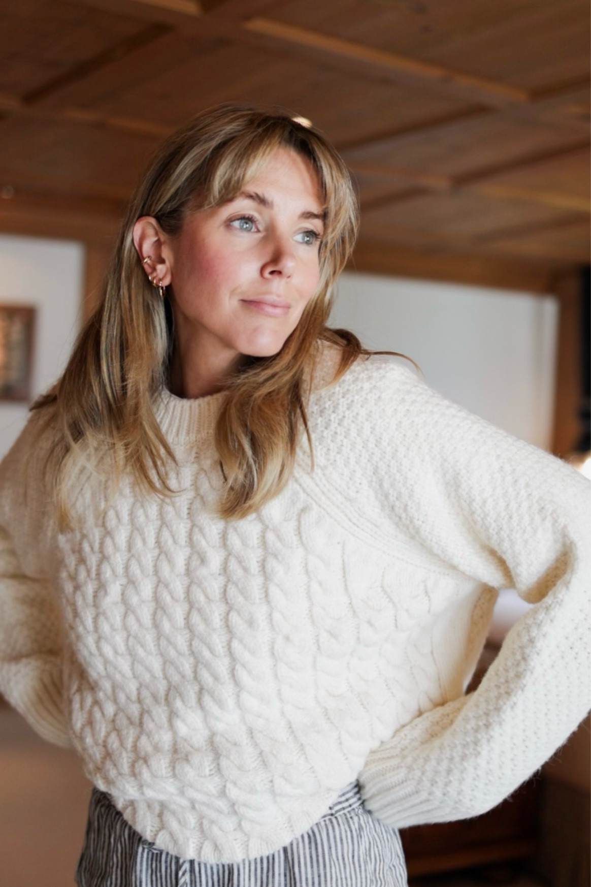 Knitwear 
Sienna miller marks and Spencer 
Cream knit jumper 
Cable knit jumper 


#LTKstyletip #LTKSeasonal #LTKeurope