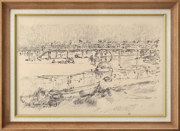 Sketch Rustic Country Landscape Framed On Paper Print | Wayfair North America