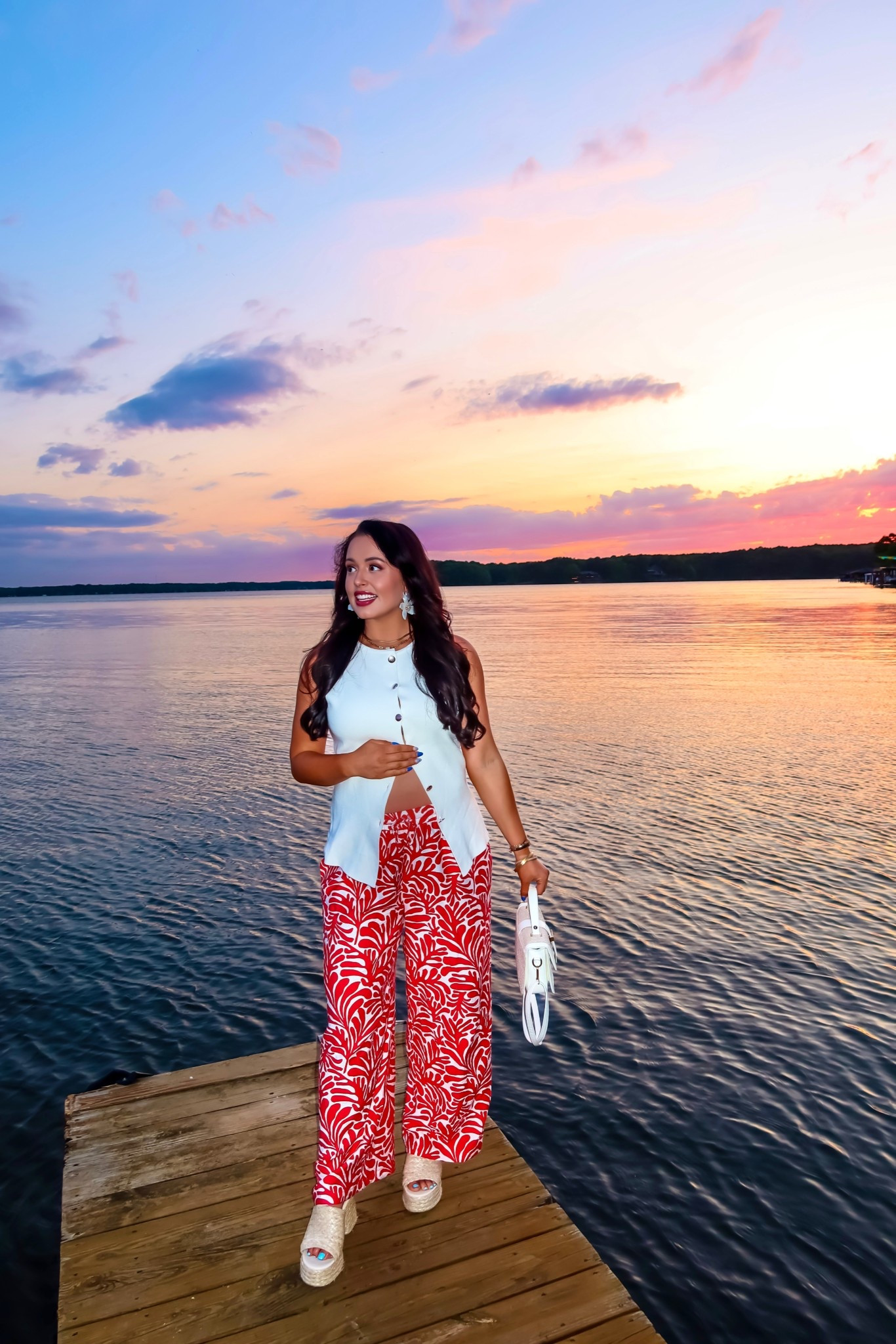 Under $30 Amazon floral beach pant (medium, 5+ colors), under $33 Amazon sweater tank (medium, 5+ colors), under $30 Amazon rattan bag, under $12 Amazon flower earrings and under $40 Amazon rattan platform sandals (tts) #founditonamazon 26 weeks pregnant 

#LTKFindsUnder50 #LTKBump #LTKSummerEdit