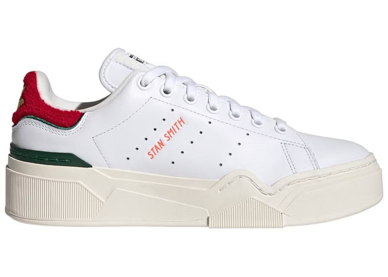 Adidas Stan Smith Bonega 2B (Women's) Sneakers in Cloud White/Better Scarelet Red/Collegiate Green | StockX