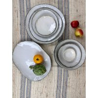 White Coral Porcelain Dinnerware Modern Ceramic Plates, Bowls, Tray - Manyamade | Etsy (US)