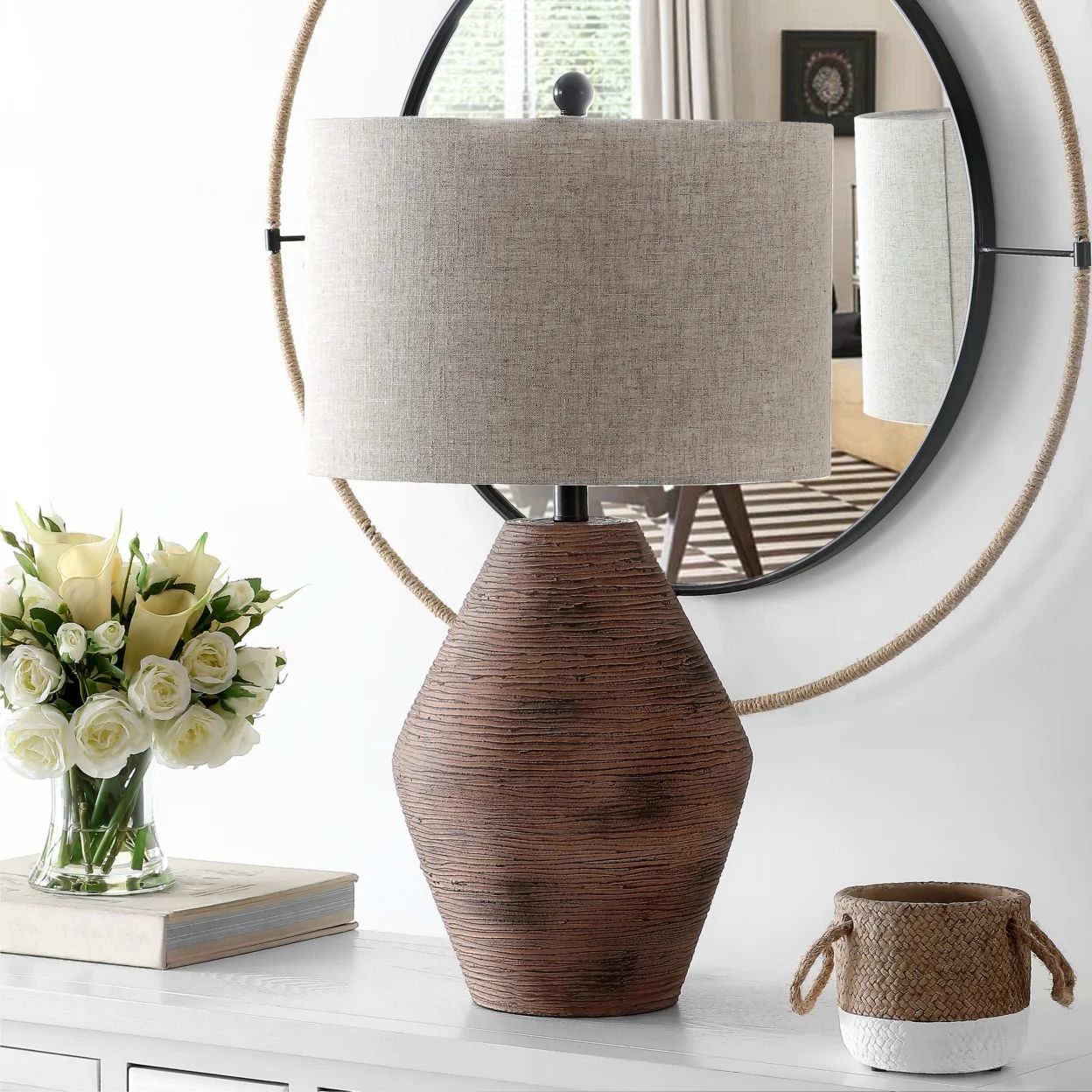 Safavieh Detris 26.25 in. Boho Table Lamp, Brown | Walmart (US)