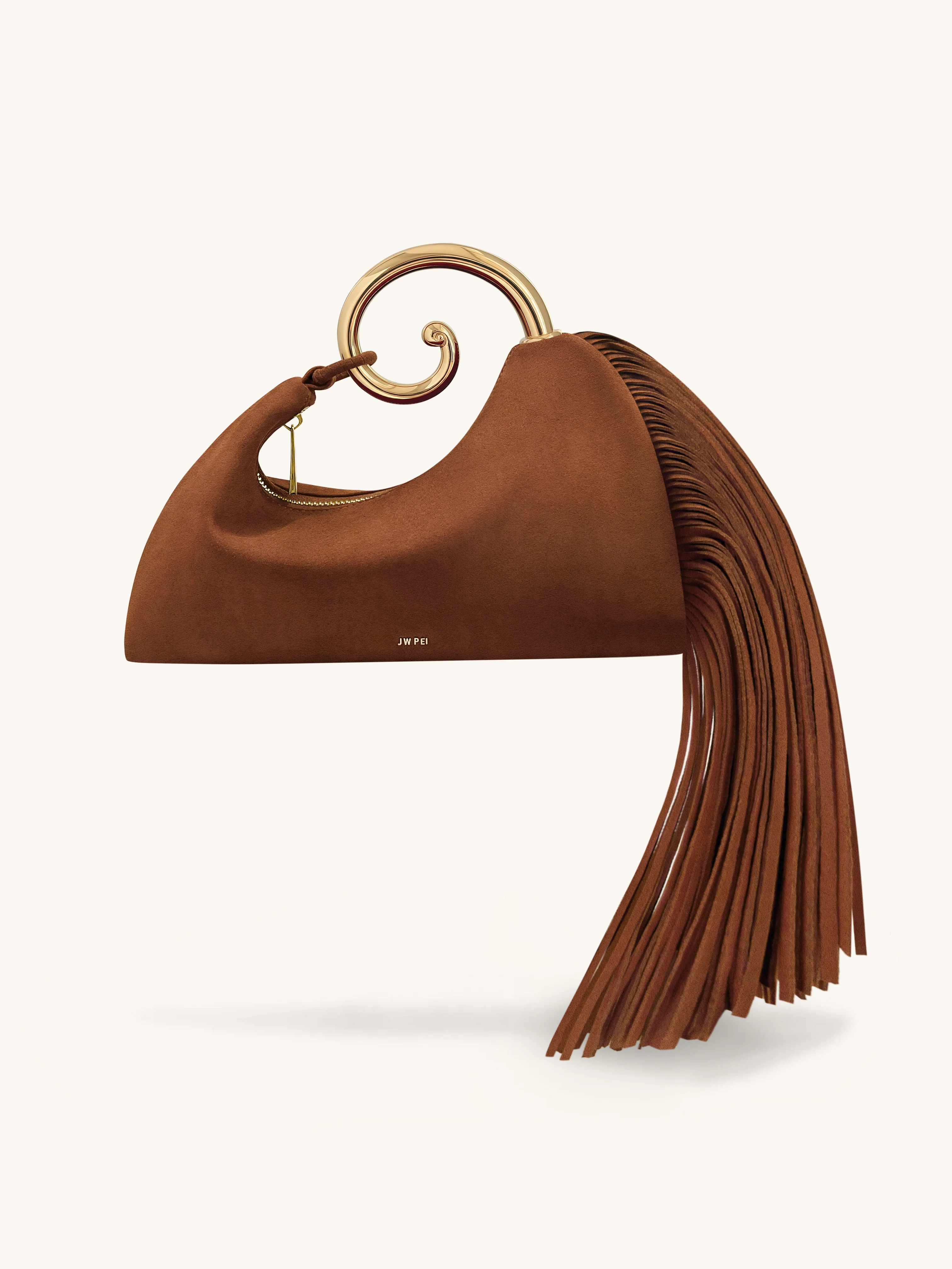 Nell Fringe Hardware Top Handle Bag - Mocha Brown | JW PEI US