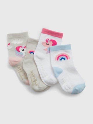 Toddler Unicorn Crew Socks (4-Pack) | Gap (US)
