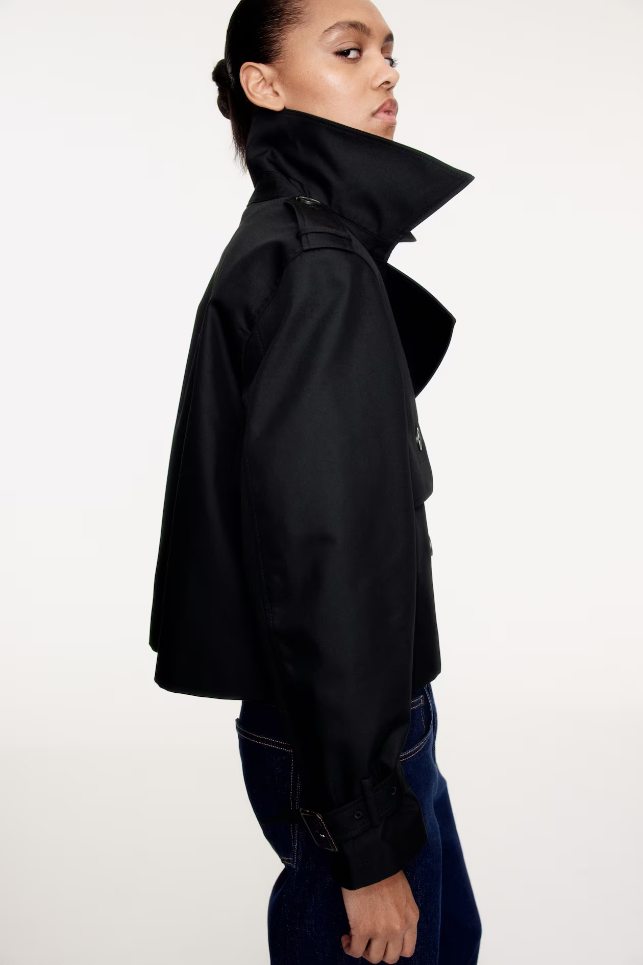 Trench-look Jacket - Black - Ladies | H&M US | H&M (US + CA)