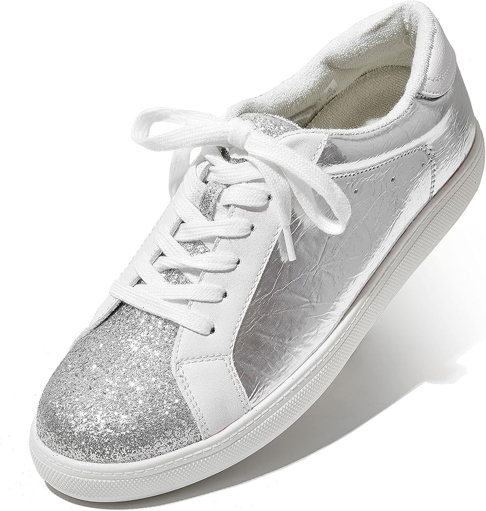 DailyShoes Women's Classic Sneaker Lace Up Flat Round Toe Skate Walking Shoes | Amazon (US)