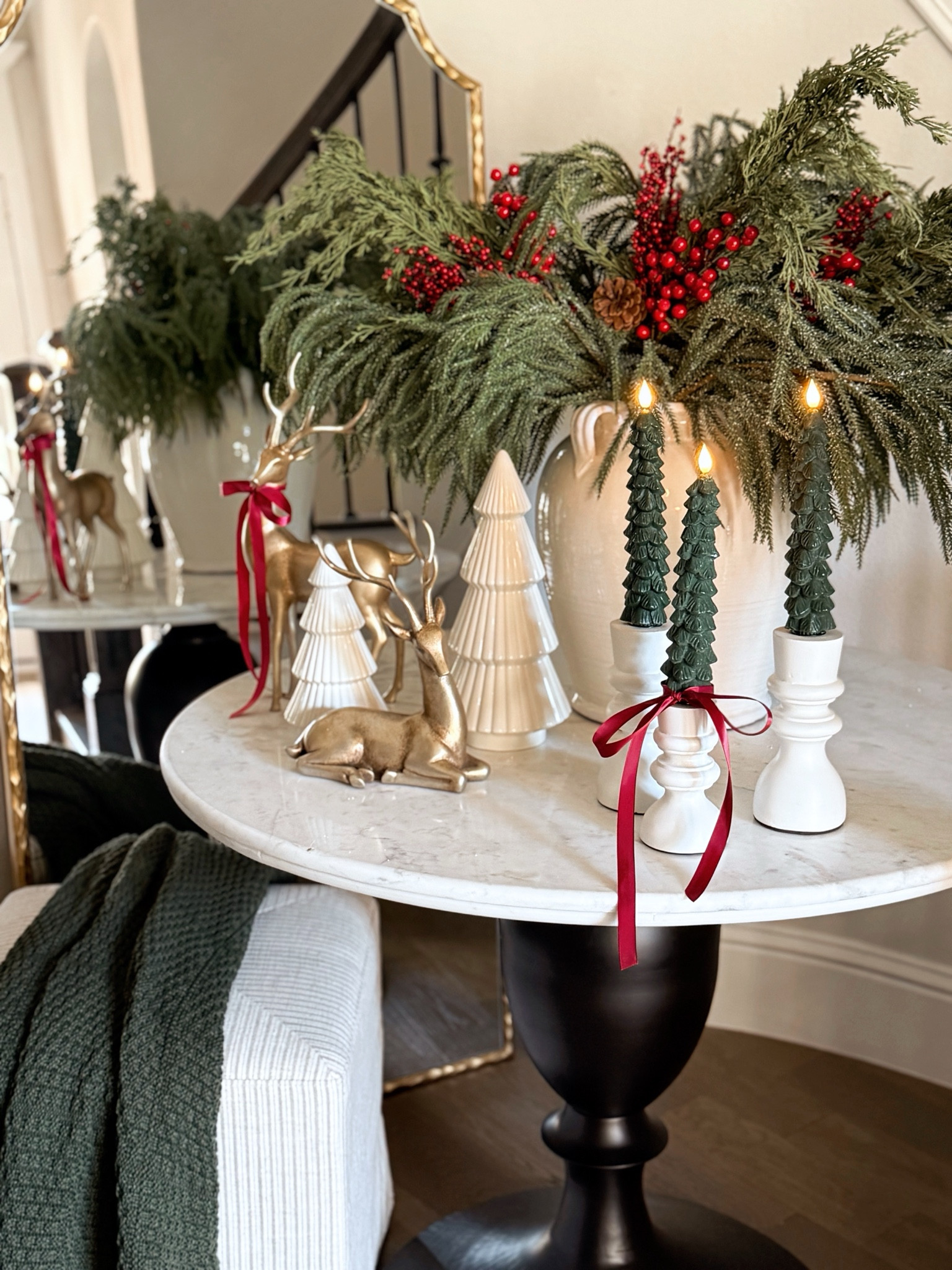  Christmas entryway styling 
Red berry & cypress picks coming online & in store! 

#LTKHome #LTKSeasonal #LTKFindsUnder50