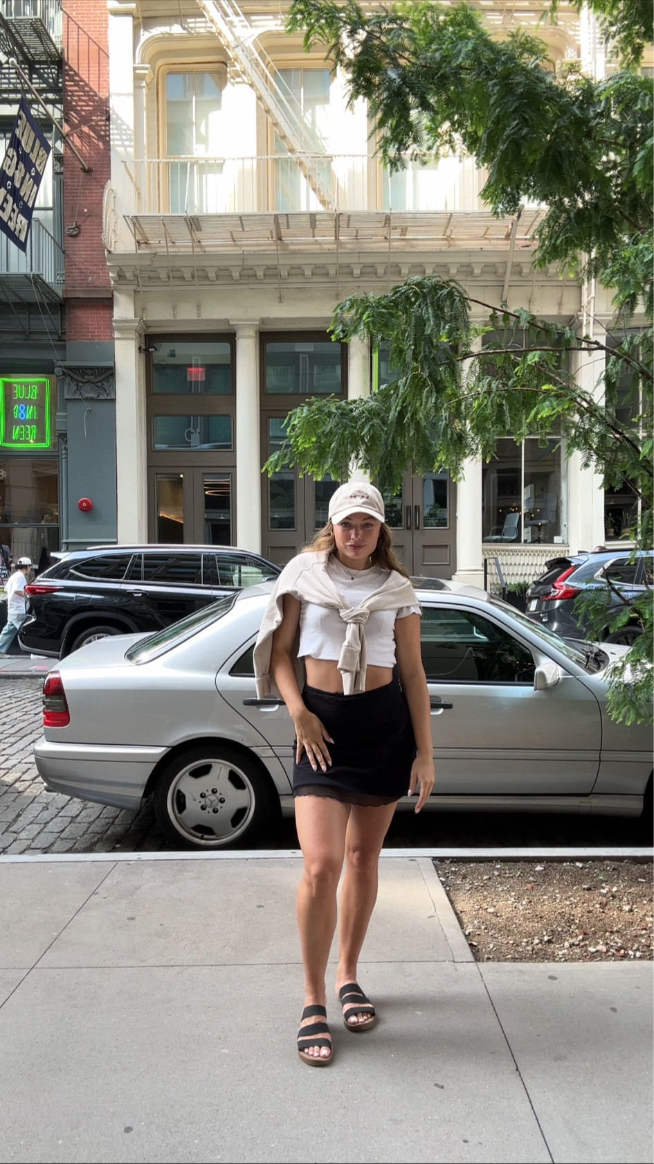 nyc outfit, soho outfit, nyc soho outfit, black mini skirt outfit, casual outfit, casual nyc outfit, alix earle merch, white shirt outfit, black and white outfit, nyc casual, shopping outfit, black sandals outfit, city chic, city outfit, summer outfit, transitional outfit, nyc summer outfit, cute outfitt

#LTKFindsUnder50 #LTKSeasonal #LTKStyleTip