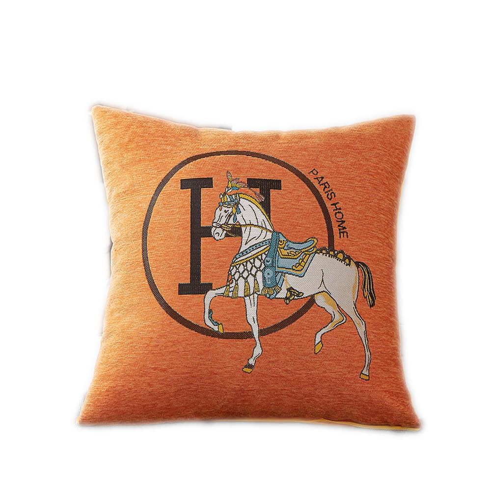 18x18'' inches Throw Pillow Cushion Covers Set Pack of 2 Pcs - Luxury Horse Embroidery Modern Sty... | Amazon (US)
