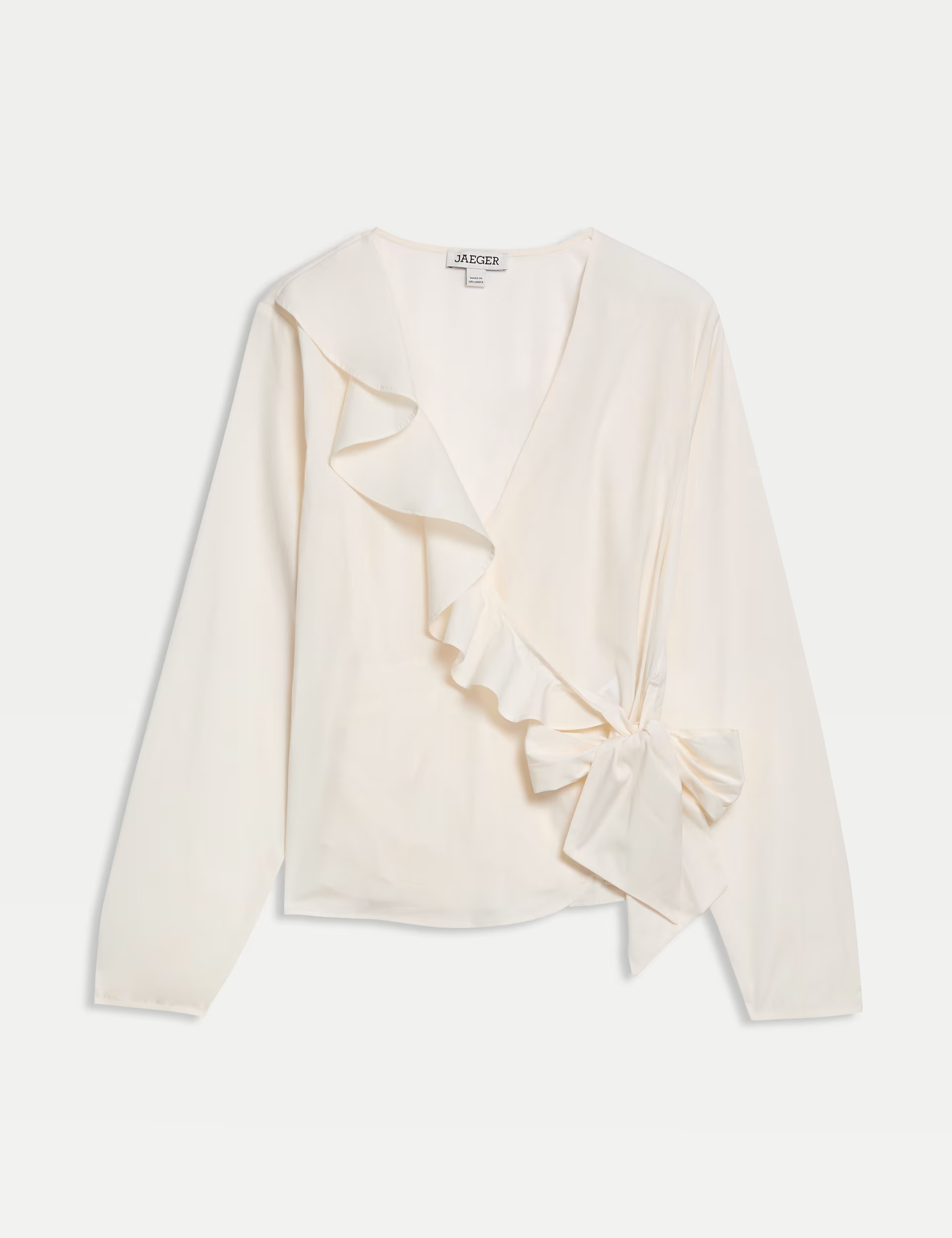 Pure Cotton V-Neck Ruffle Wrap Top | Marks & Spencer (UK)