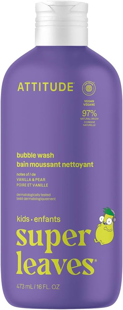 Attitude Bubble Wash for Kids, EWG Verified Bubble Bath, Hair Shampoo and Body Soap, Dermatologic... | Amazon (US)