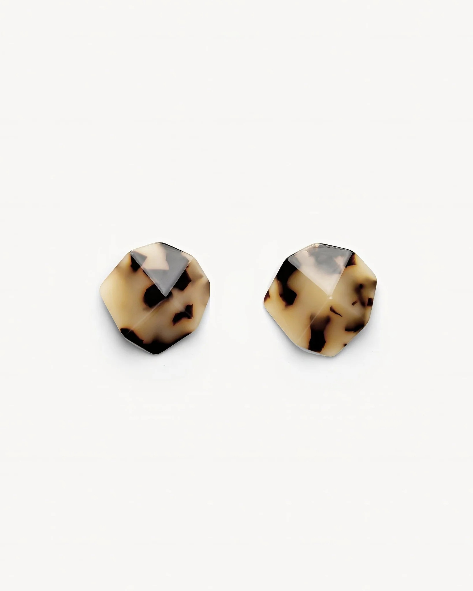 Sculpture Studs in Blonde Tortoise | Machete