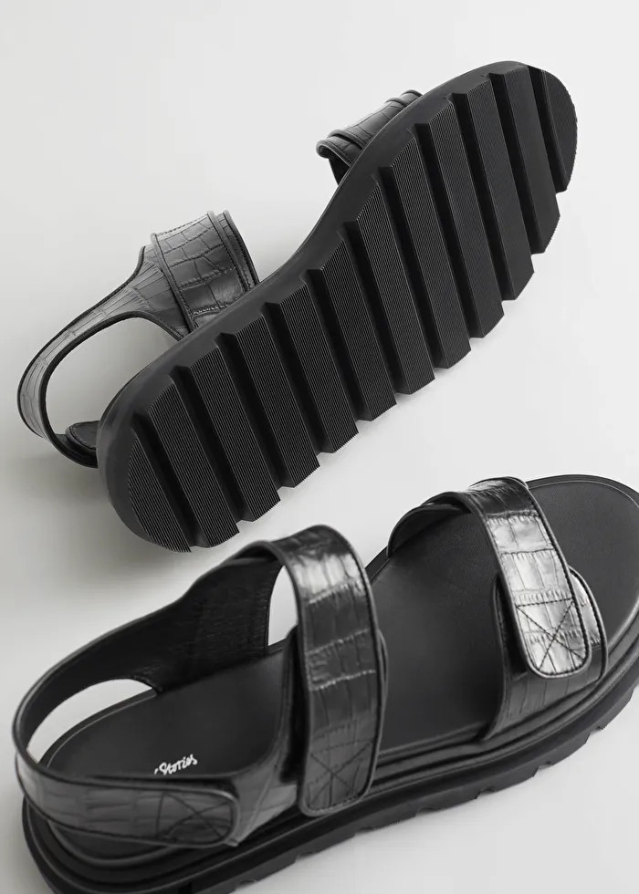 Croc Embossed Leather Sandals | & Other Stories (EU + UK)