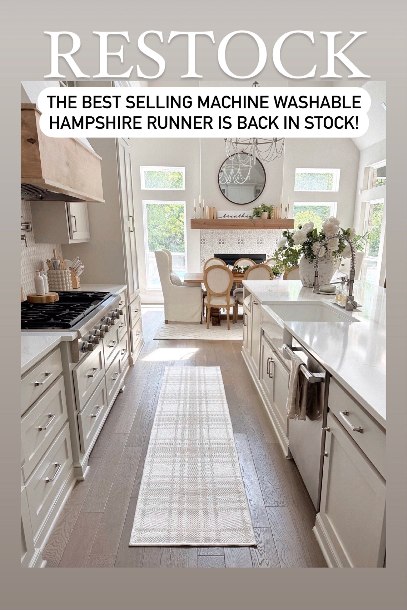 Big restock news! The $39 machine washable Hampshire runner is back in stock! 

#LTKSeasonal #LTKunder50 #LTKhome