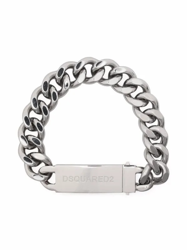 logo plaque chain-link bracelet | Farfetch Global