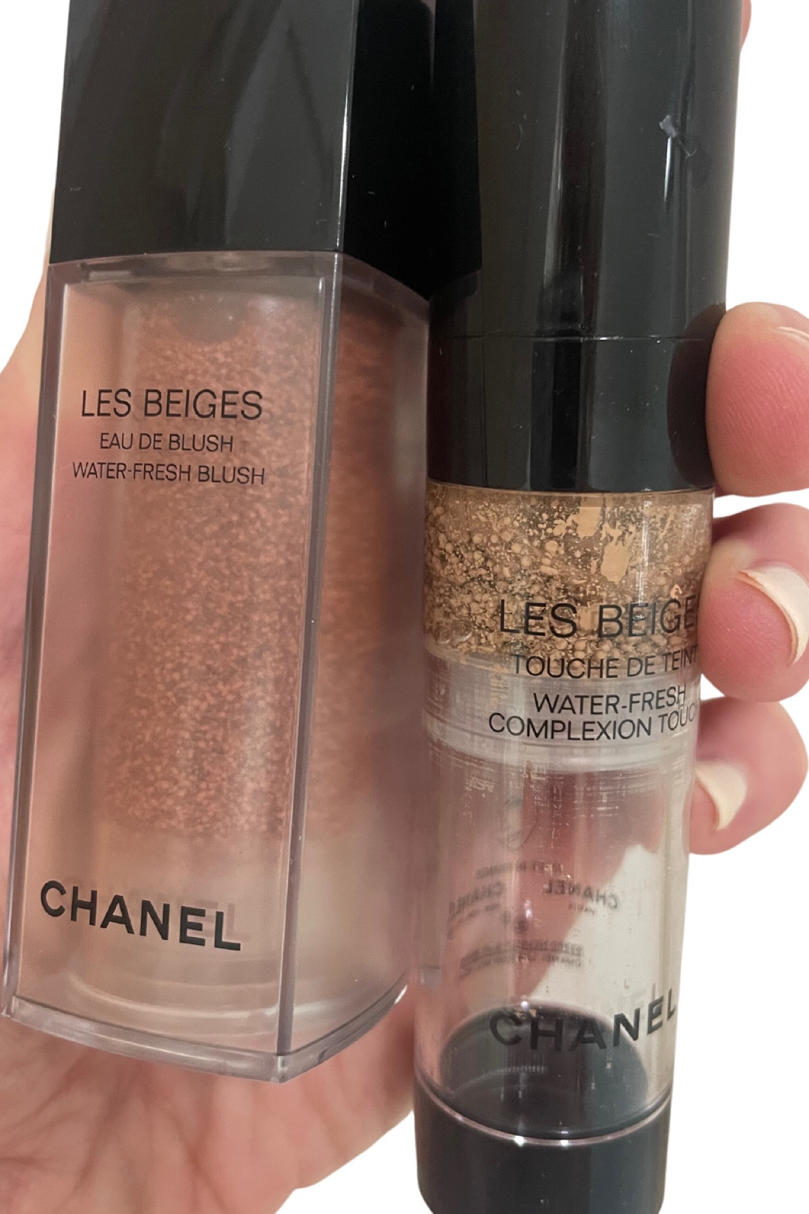 Les Beiges for Summer / Vacation Glow! 
1. A very lightweight foundation for those who don’t like thick & heavy foundation, or need a lot of coverage. 
2. I’ve been wearing this since it came out about a year ago. I finish it with my “Hoola Lite” bronzer by Benefit Cosmetics.  
3. Les Beiges Water-fresh Blush 
✨ Gives me a nice warm glow to my very FAIR skin. 
✨ Water-Fresh Complexion Touch by Chanel available for sale on chanel.com and Saks Fifth Avenue. I wear the shade, “light pink,” B20, B40, B30, “light beige”. 
✨Shop luxury beauty LTK Finds  

#LTKFind #LTKunder100 #LTKbeauty