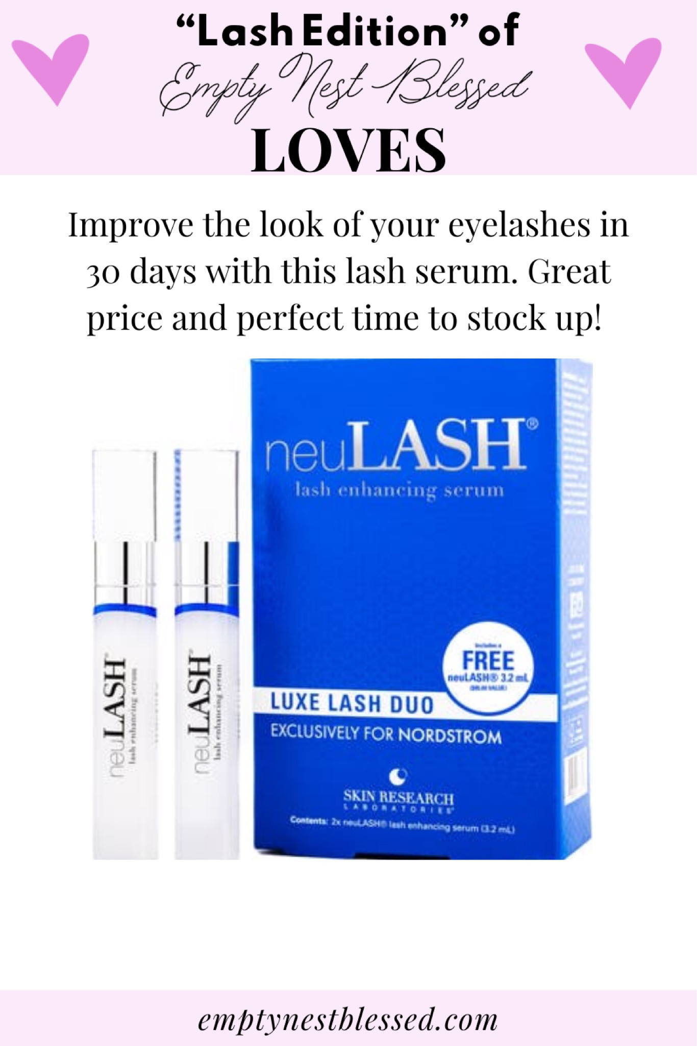 Lash Edition of ENB Loves 💗💗💗
Improve the look of your eyelashes in 30 days with this lash serum! Great price and perfect time to stock up!

#LTKBeauty #LTKSummerSales #LTKxNSale