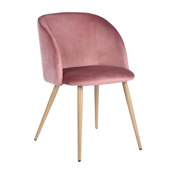 HOMY CASA Accent Living Room Armchair Velvet Dining Chair Eiffel Style Side Chair with Metal Legs... | Amazon (US)