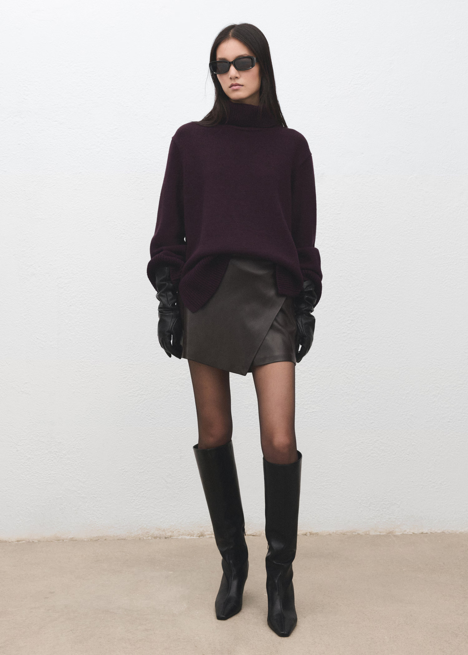 Faux-leather culottes | Mango (US/MX/AU)