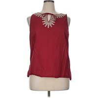Ann Taylor LOFT Outlet Sleeveless Blouse: Red Tops - Size X-Large | ThredUp (US)